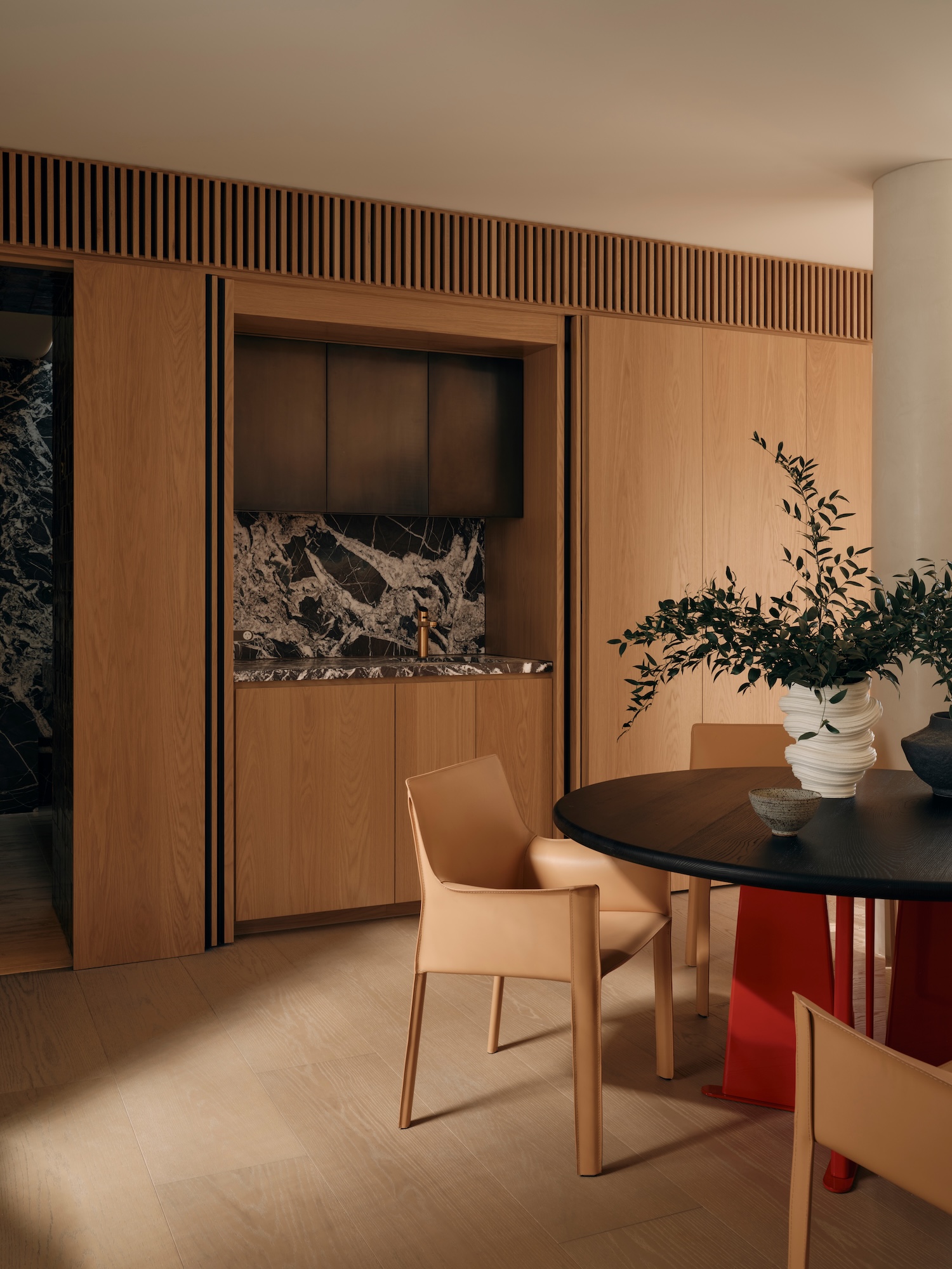 The pared-back, tonal interior at Avoca House