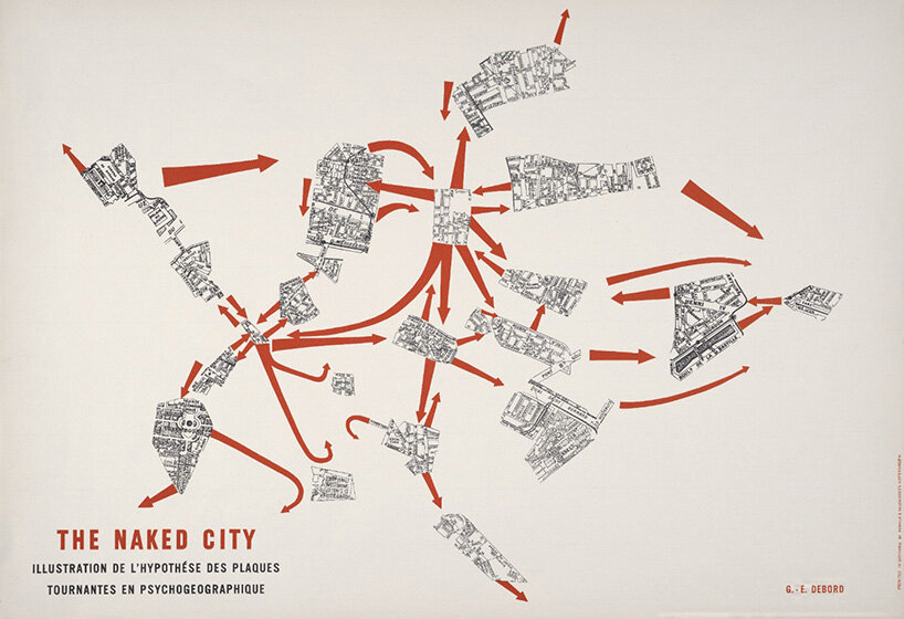 The Naked City: Paris cut into fragments and reconnected by arrows
