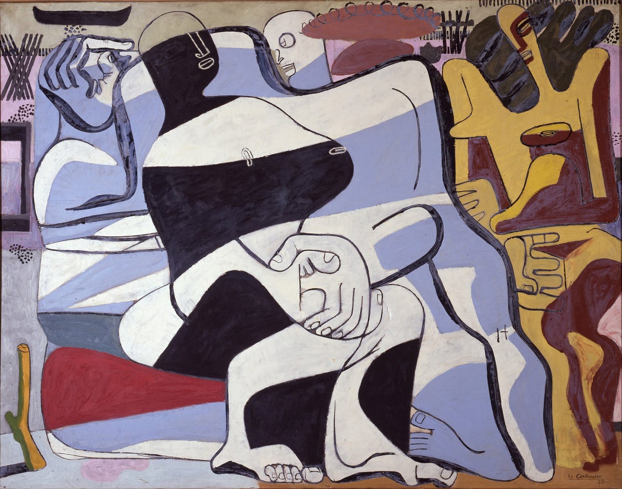 The exhibition hung inside Arne Korsmo's Villa Stenersen