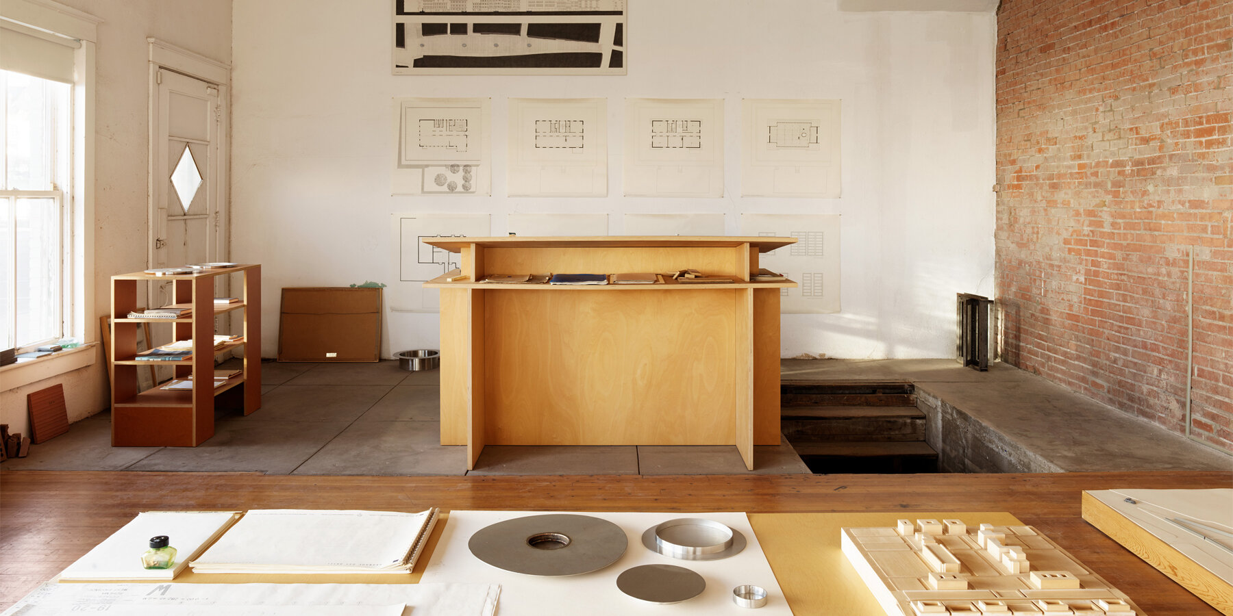 The restored Architecture Office, Judd Foundation, Marfa, Texas