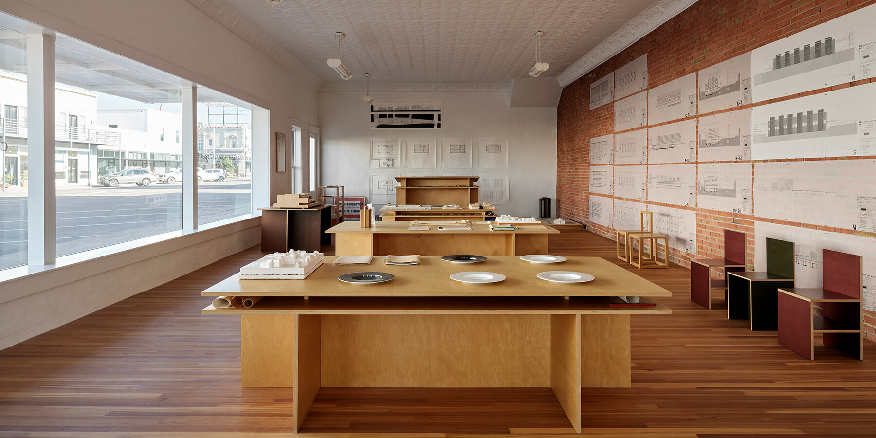 Second floor of the Architecture Office, restored and reinstalled