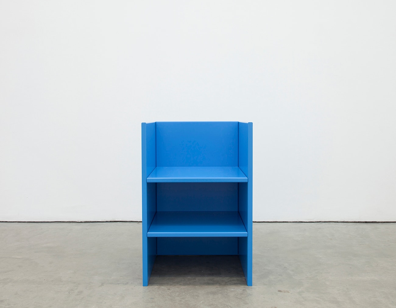 Donald Judd's blue chair, from Sight Unseen's excerpt of two lost late-1980s interviews
