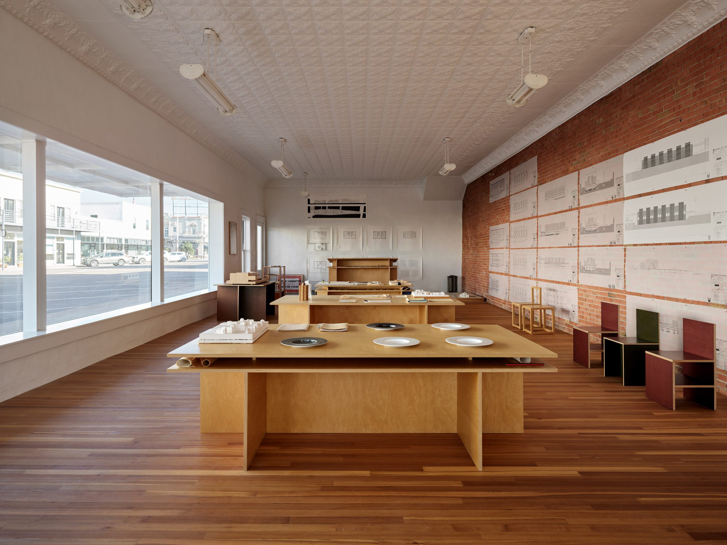Interior of the restored Architecture Office, where the display conditions were tuned rather than redesigned