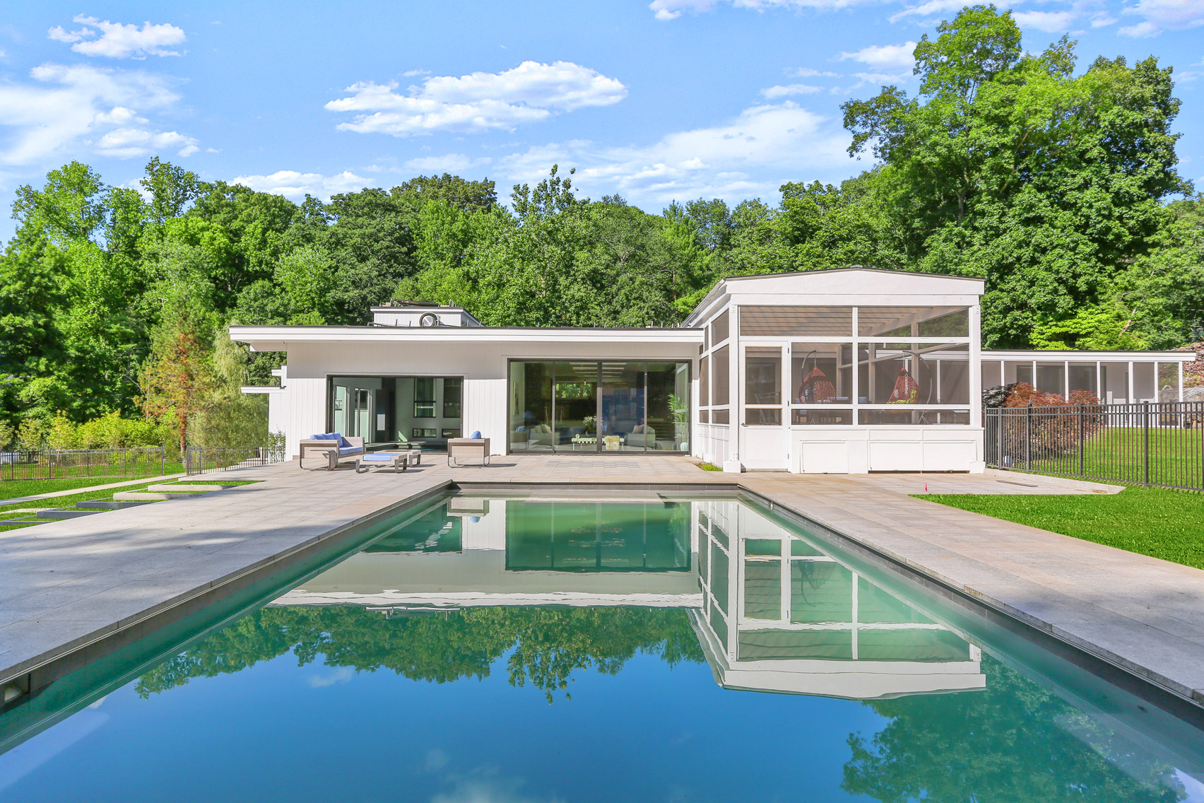 Pool house at 862 Fenimore, designed by Paul Rudolph