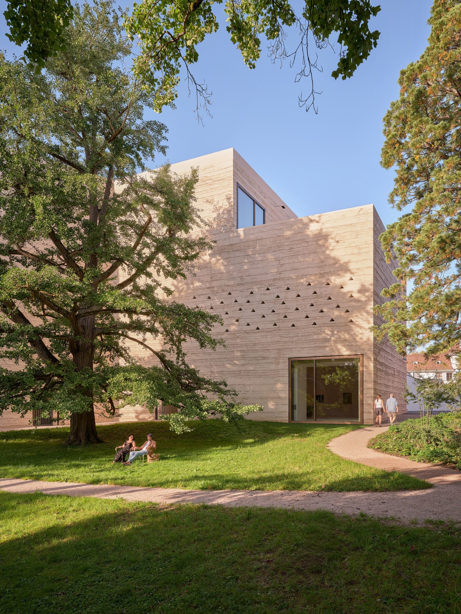 The Wyss Museum is a gallery with rammed-concrete walls
