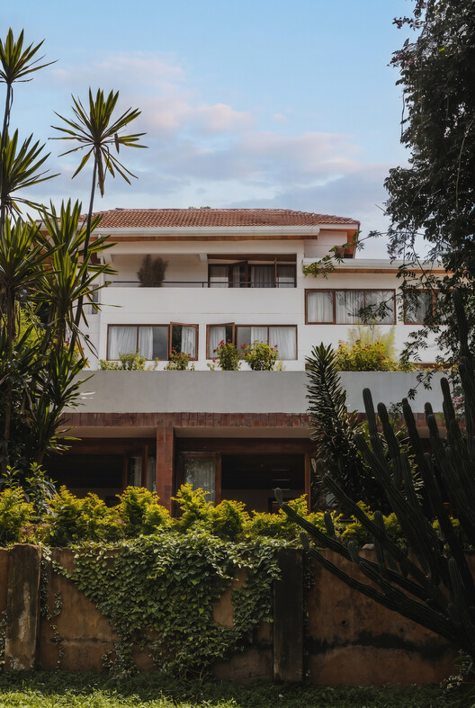 Garden terrace of the Céline & Lolo hotel in Nairobi
