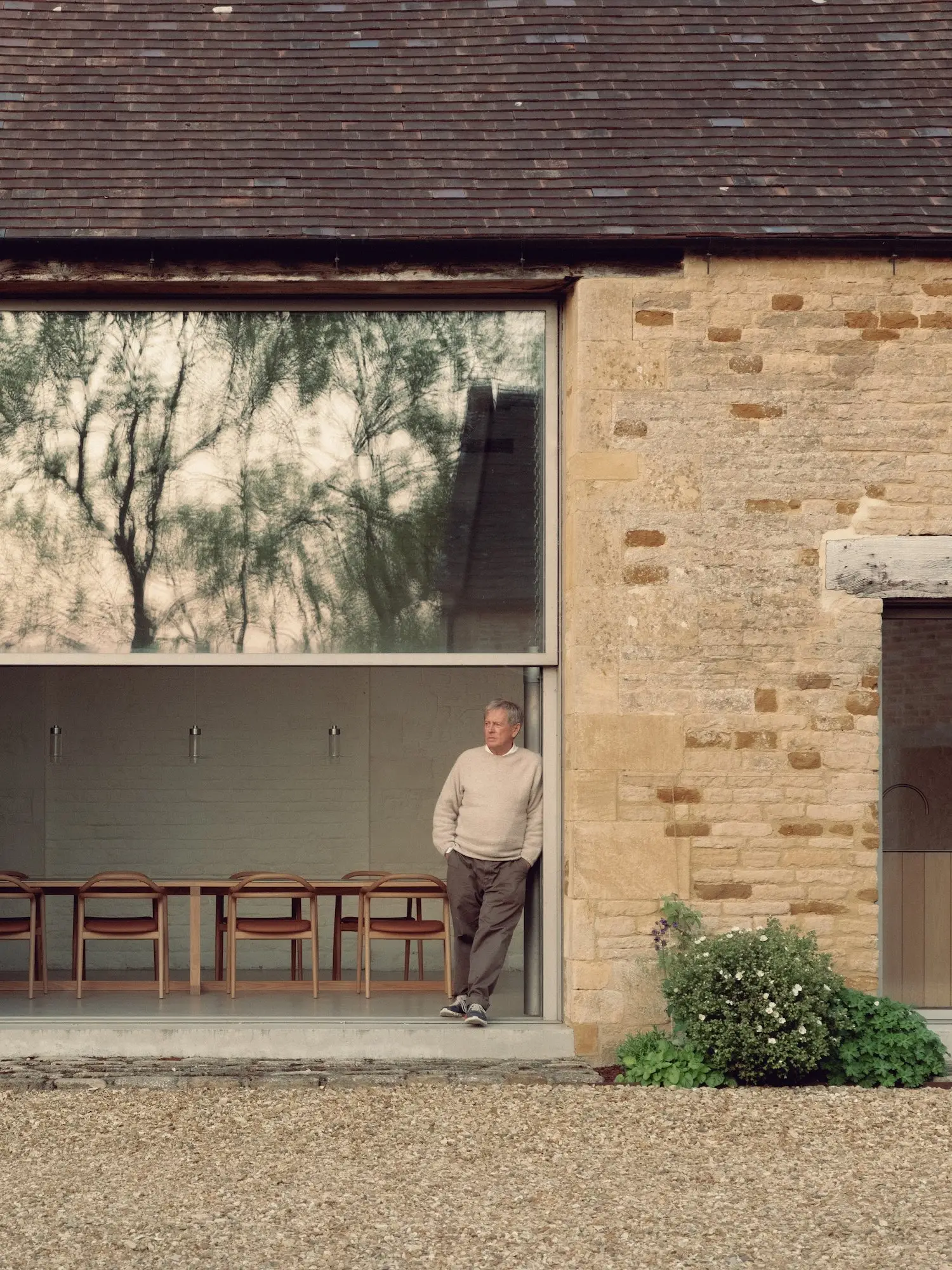Pawson's Cotswolds home, where the collection is pictured