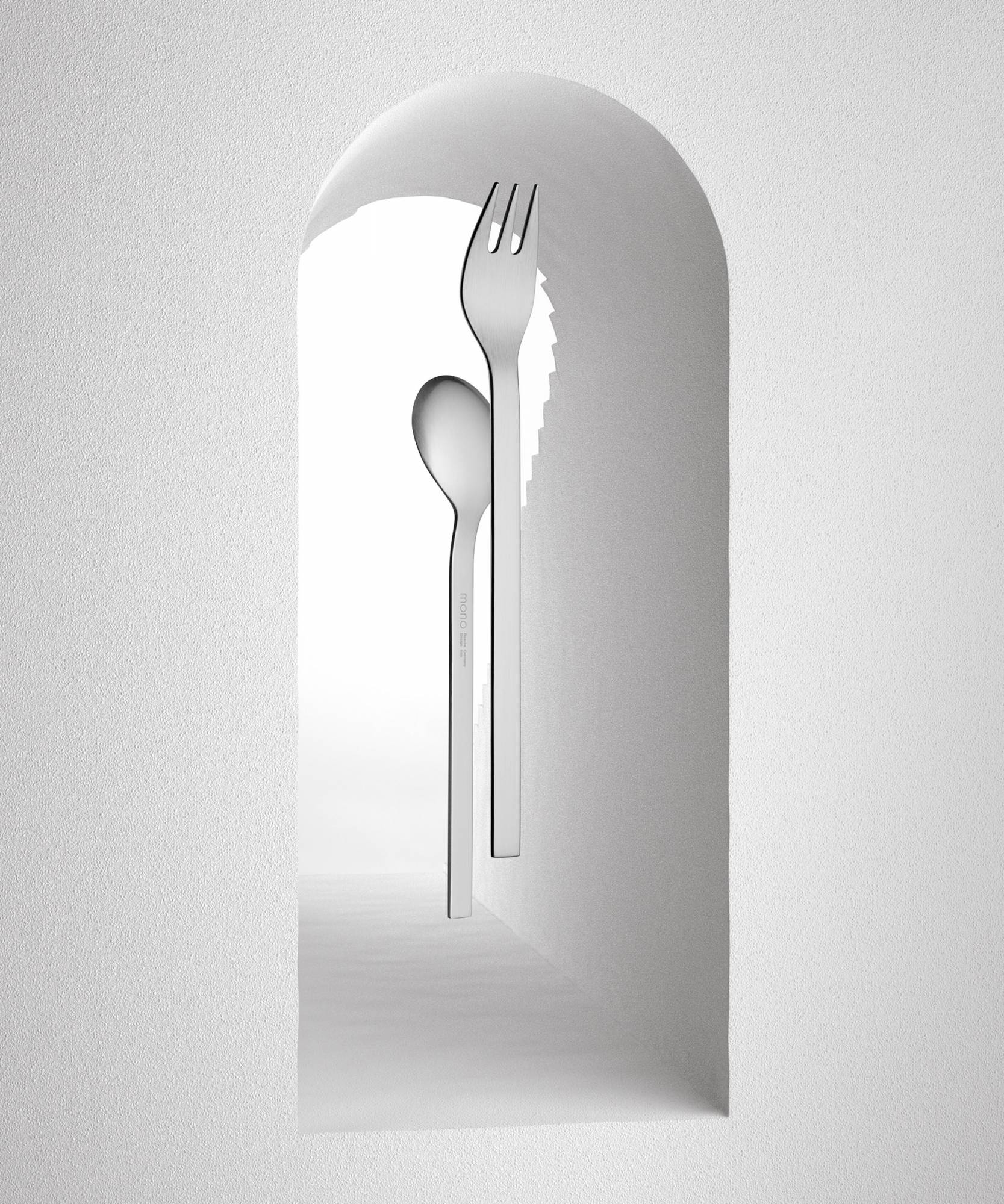 Mono A flatware, flat planes and plain proportions