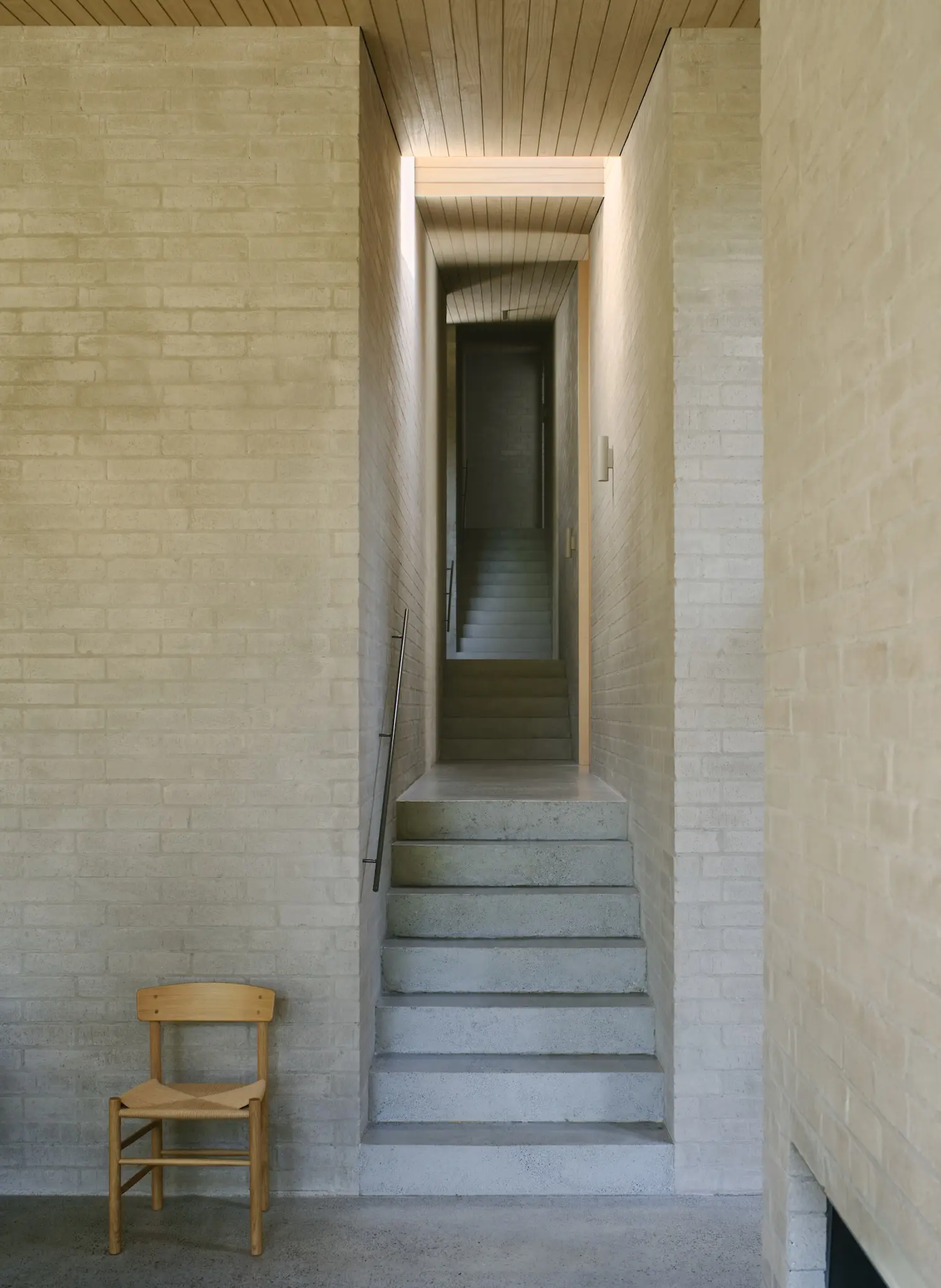 Interior tuned to human scale, permanence, and tactility