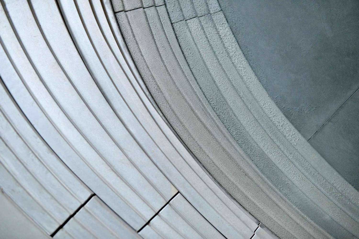 Stonescape by Kengo Kuma & Associates, objects set among the stone terraces