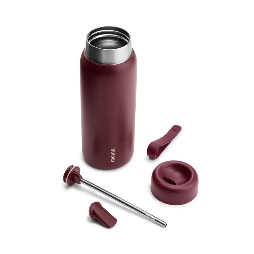The Memo Round bottle shown in use
