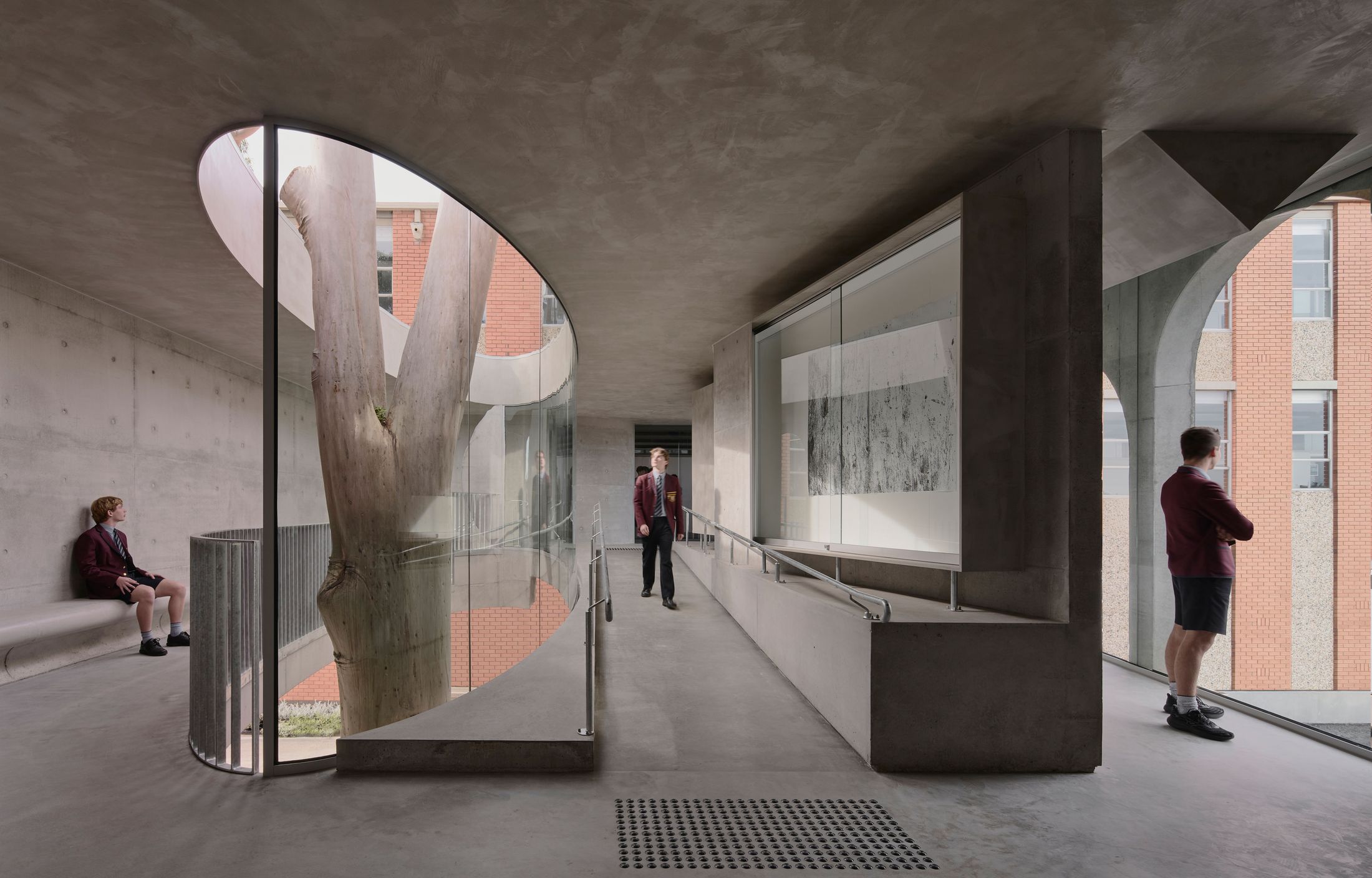 The bladed GRC colonnade