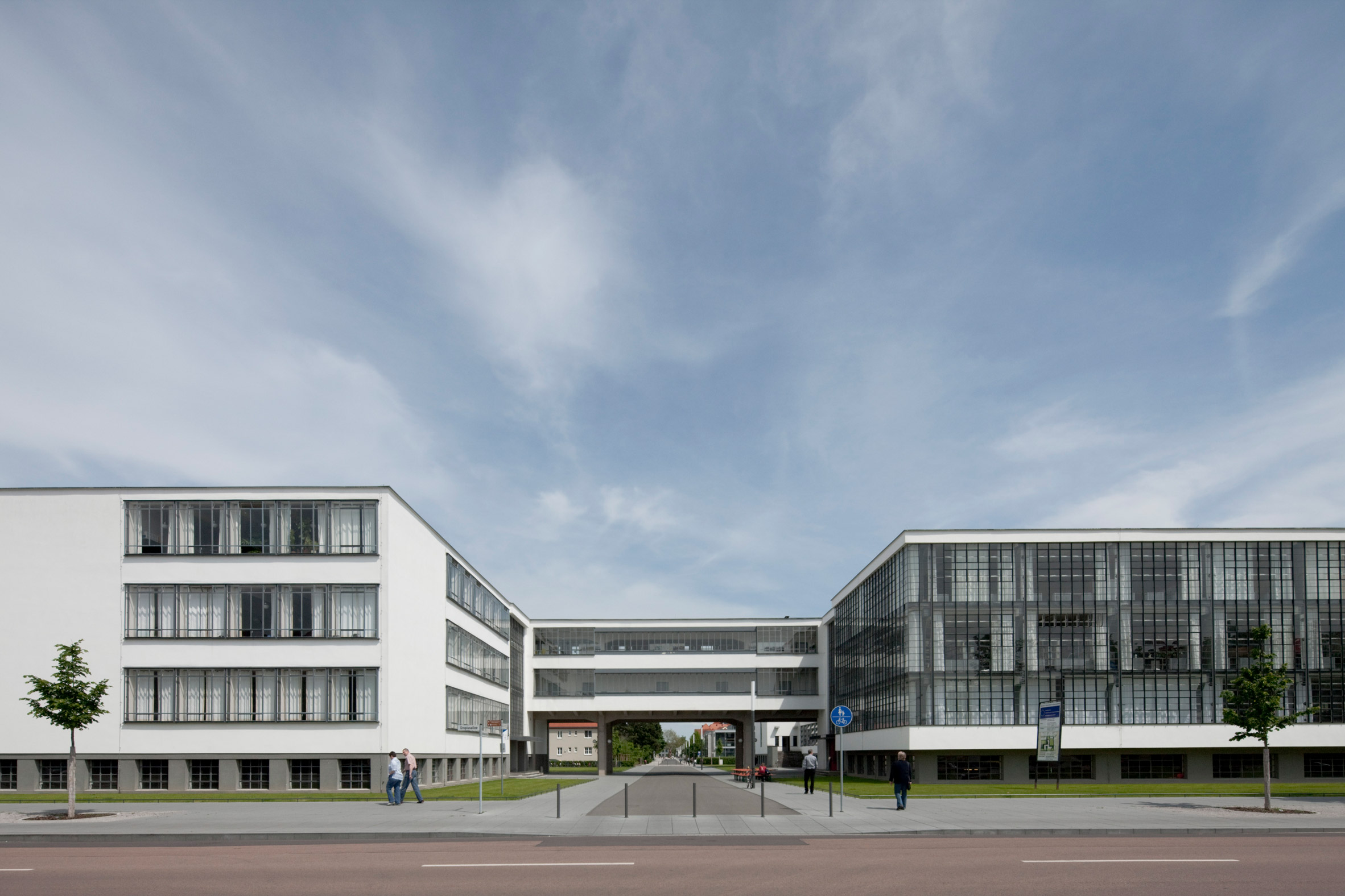 The stair and interior of the Bauhaus Dessau workshop wing