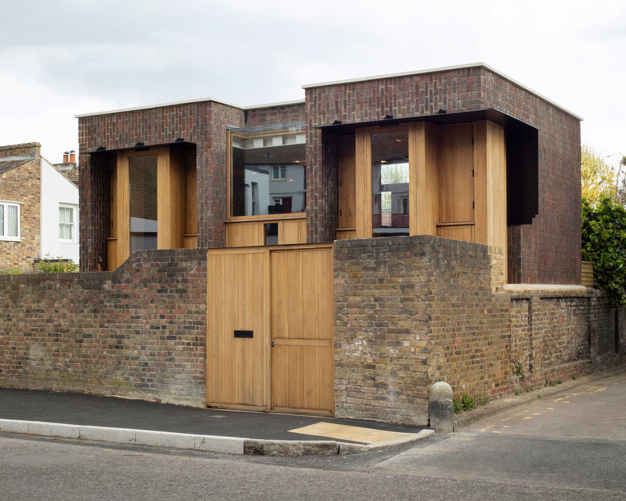 Southwark Brick House, London stock brick retained on the street elevation
