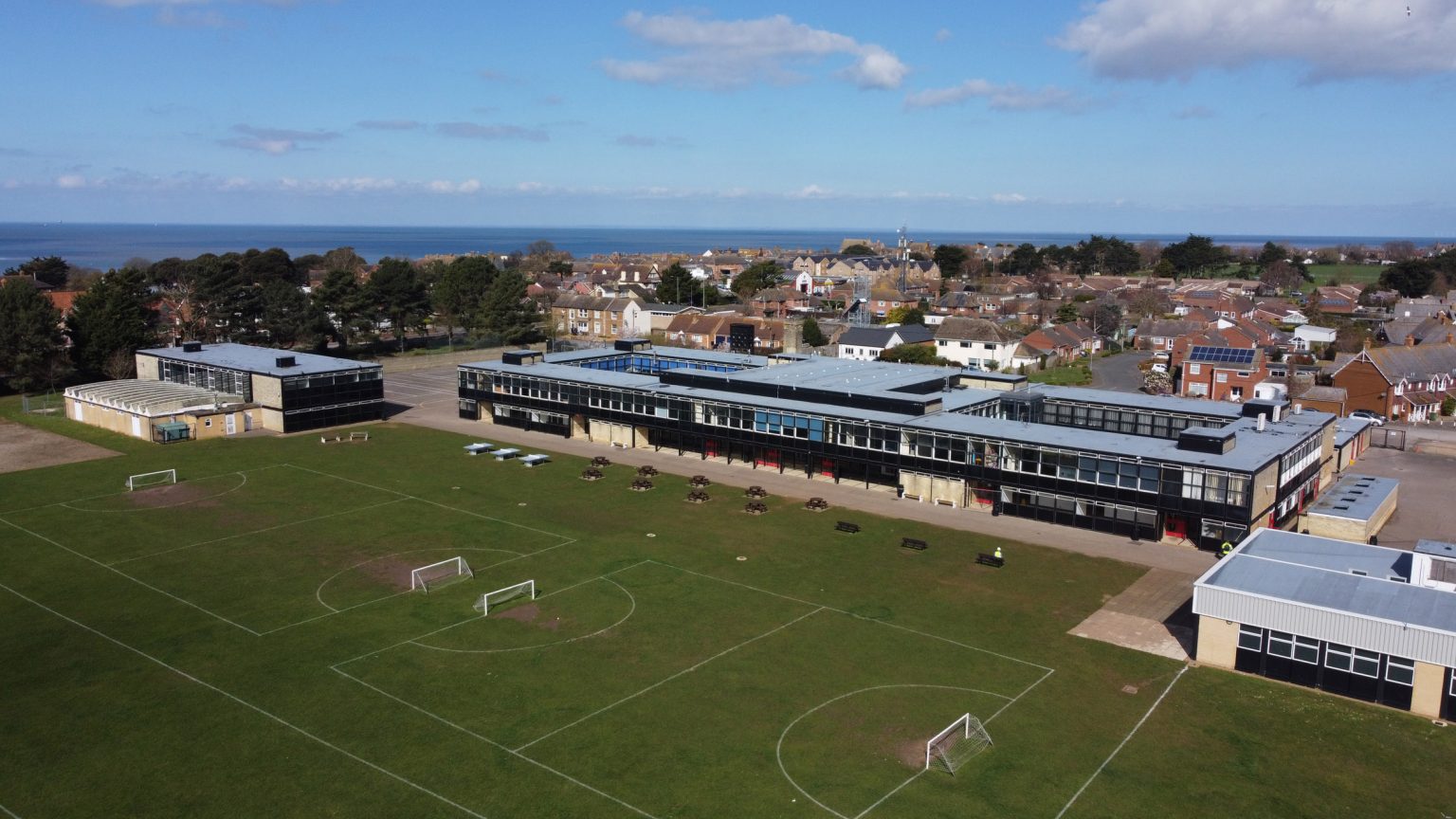 The Smithsons' 1954 Hunstanton School, now Smithdon High School, in Norfolk